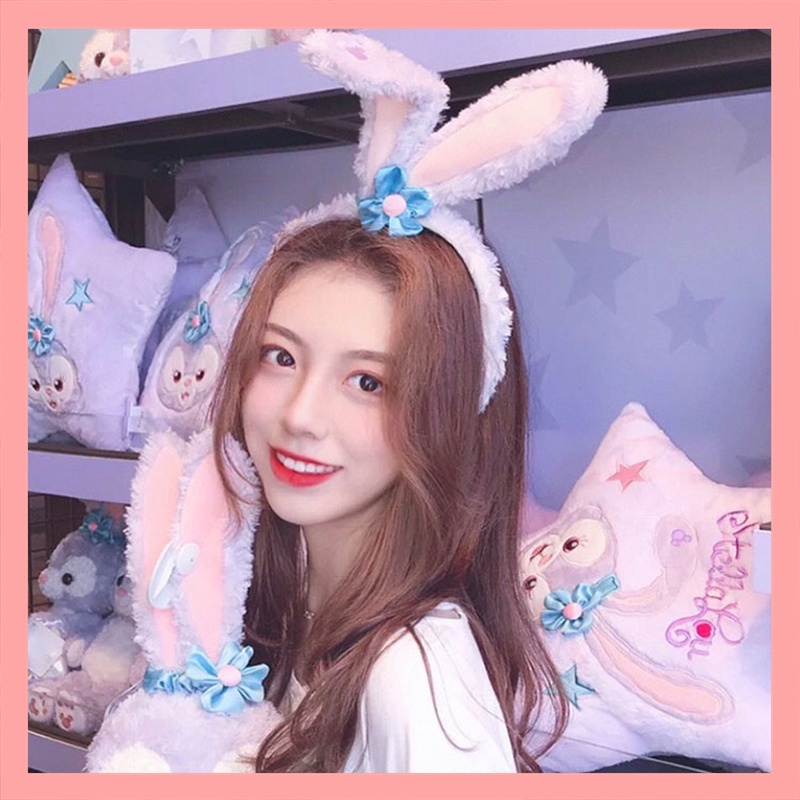 Băng đô rửa mặt hình tai thỏ hoạt hình