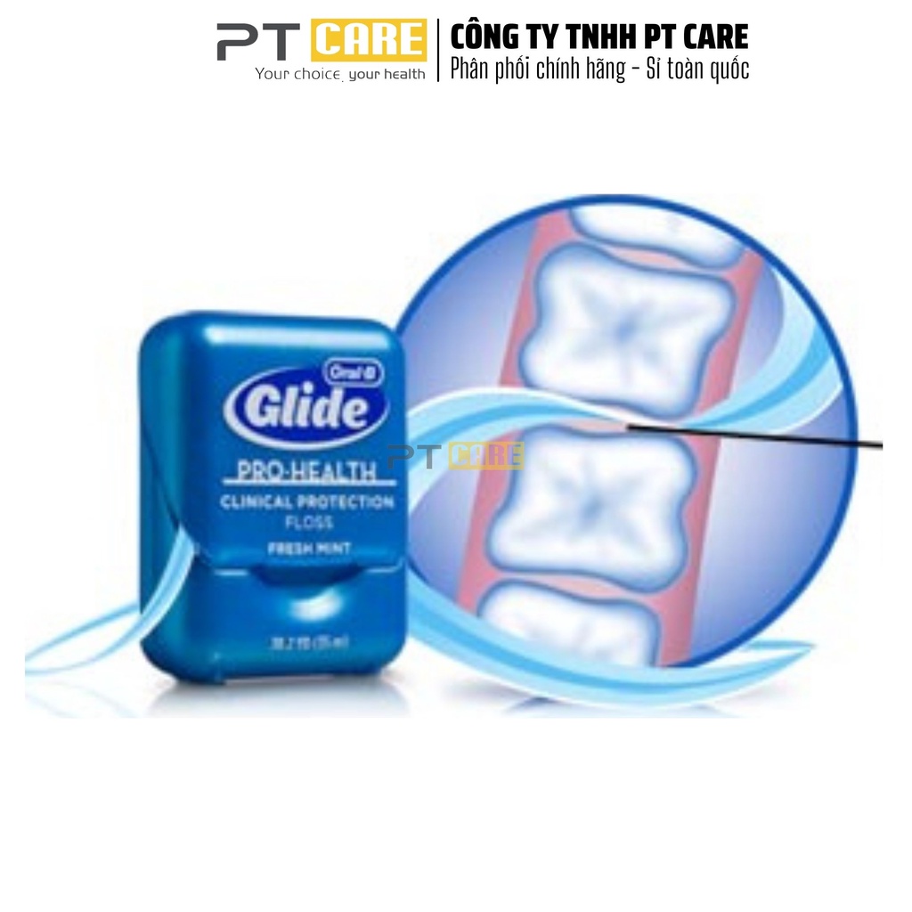 PT CARE | Chỉ Tơ Nha Khoa ORAL B Glide Advanced Multi Protection Floss Clear Mint Set 44m Thơm Mùi Bạc Hà