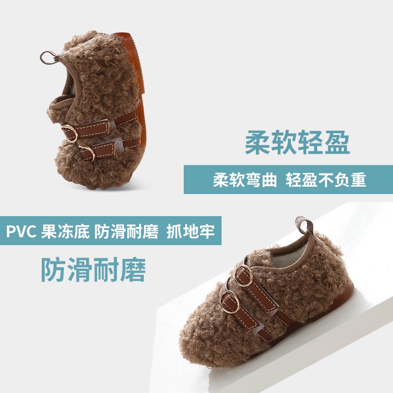 Giày Cotton Đế Mềm Lót Nhung Thời Trang Mùa Đông Cho Bé Gái 1-2 - 3 Tuổi