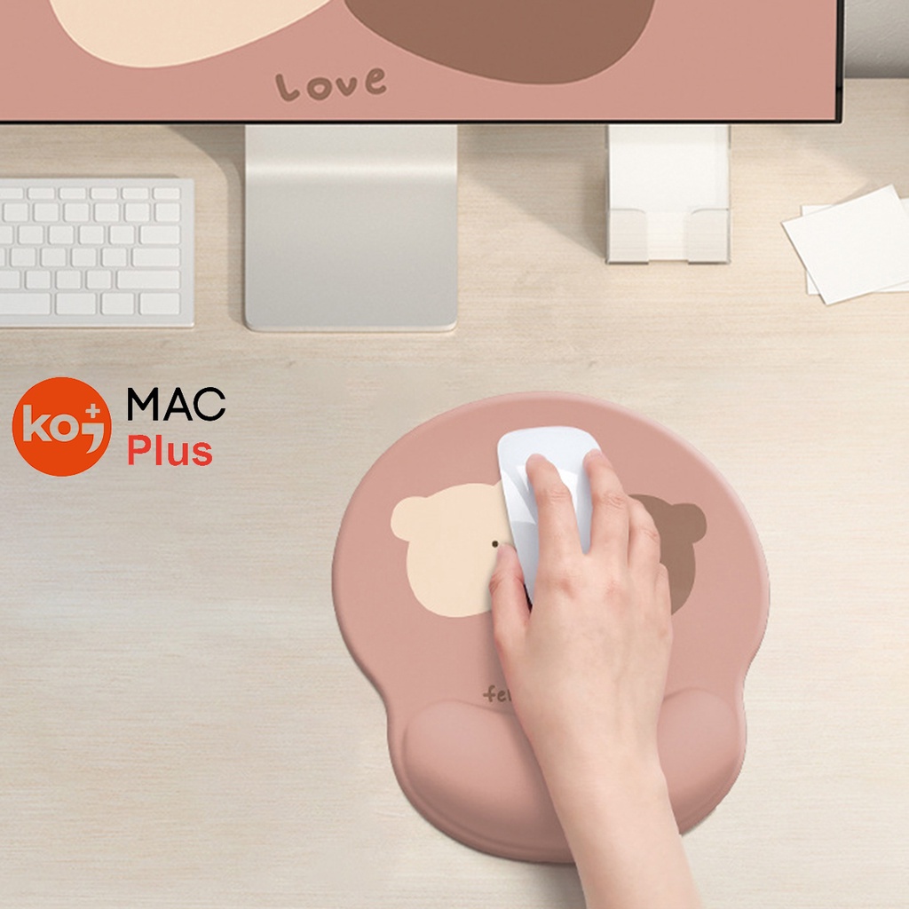 Bộ Lót Chuột Đệm Kê Tay Bàn Phím Gấu Xinh