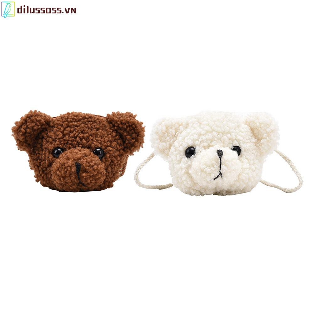 Túi Đeo Chéo Hình Gấu Nhồi Bông Xinh Xắn