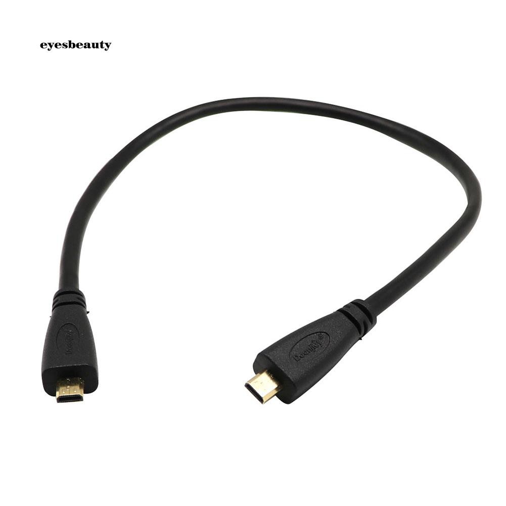 Dây cáp 1M truyền tín hiệu hình ảnh 2 đầu jack cắm chuẩn Micro HDMI