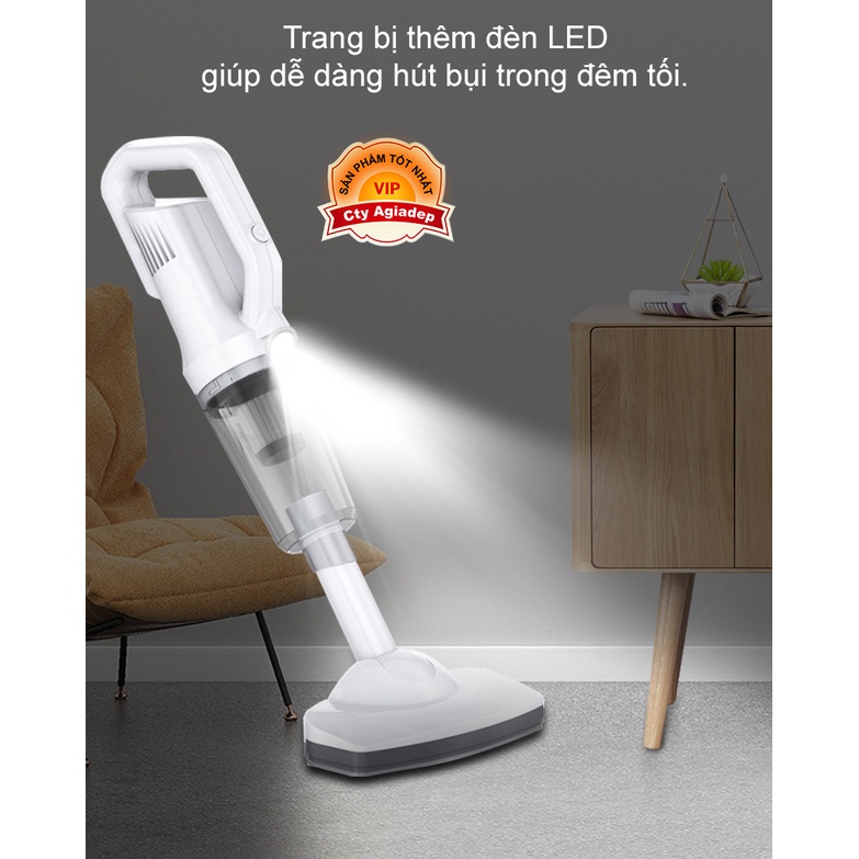 Máy hút bụi ST6101 2 đầu ngắn dài kèm Lau sàn Không dây Pin sạc