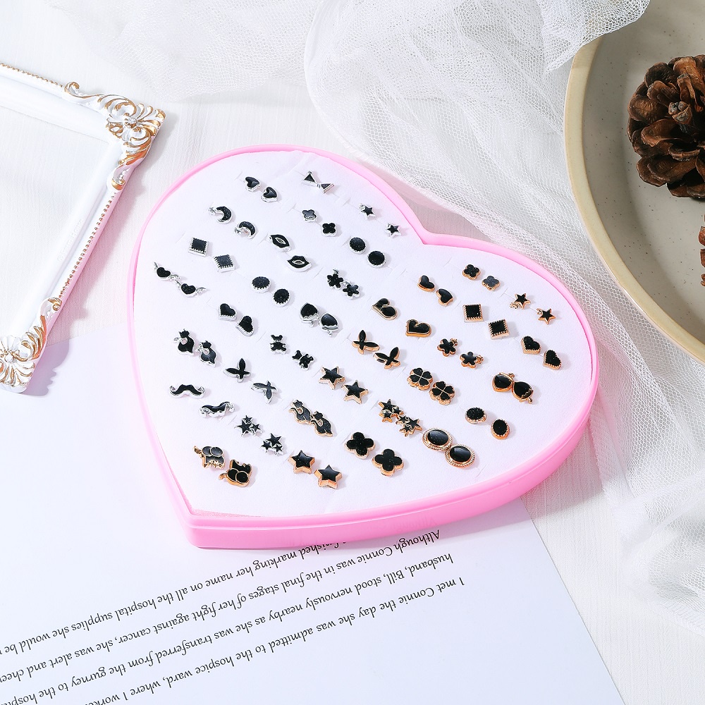 Set 36 Cặp Khuyên Tai Nhựa Hoạt Hình Nhiều Màu Sắc Cho Nữ