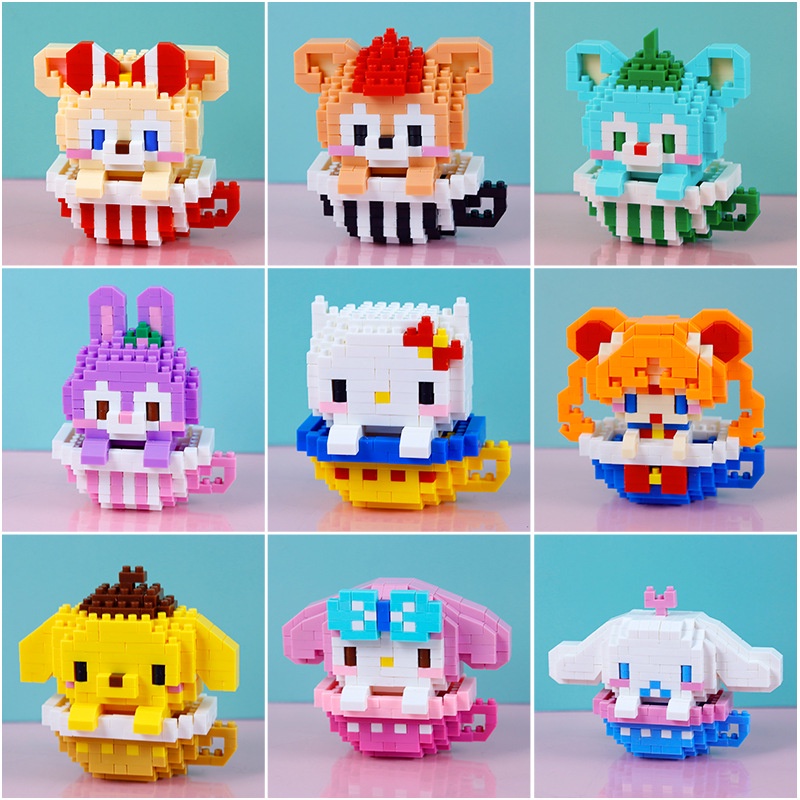 Bộ đồ chơi lắp ghép mini , Đồ chơi lắp ráp nhiều mẫu nhỏ đáng yêu