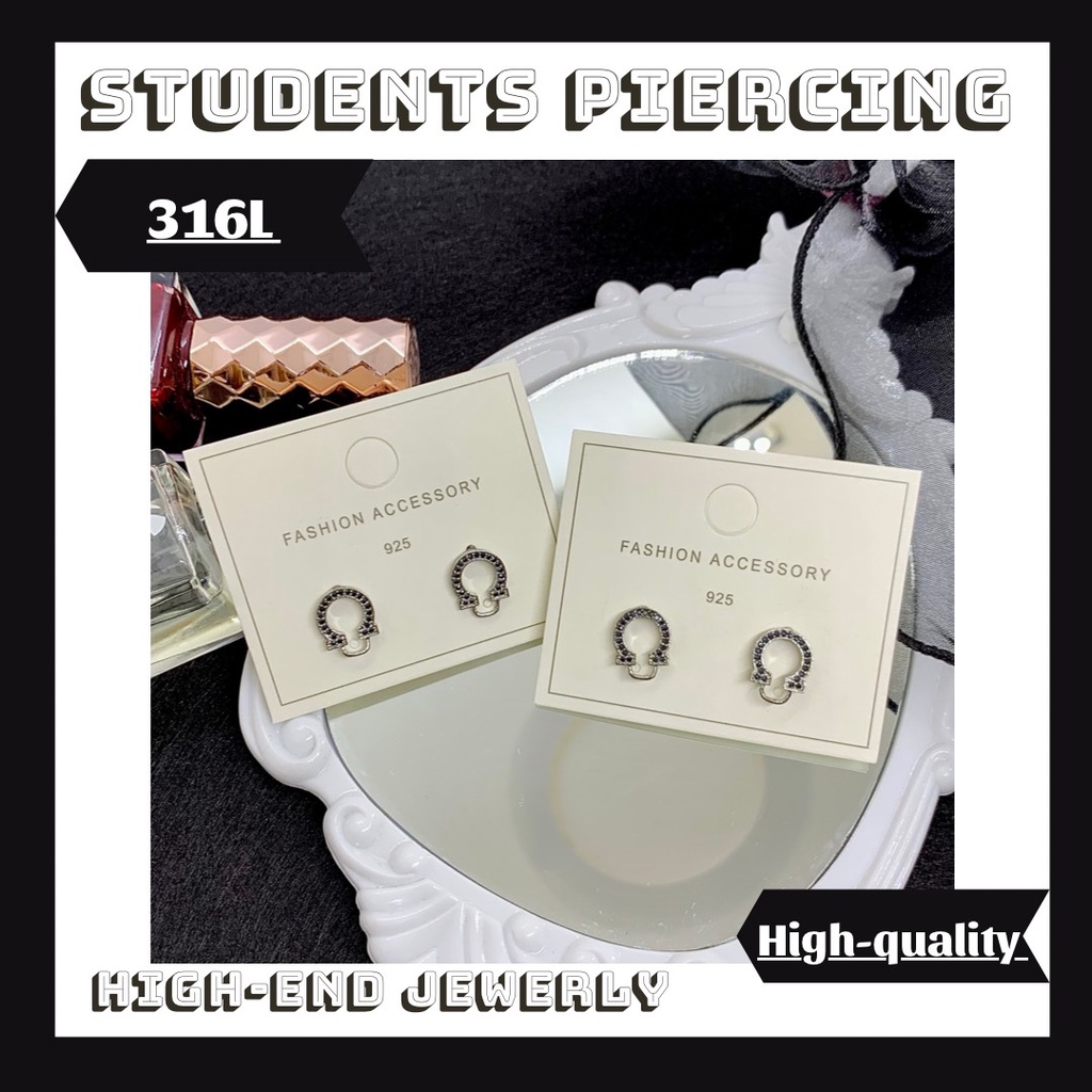 [Rẻ Vô Địch] Khuyên Tai Hình Hoa Văn Cá Tính - Khuyên Tai Thép 316L