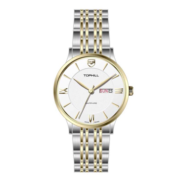 Đồng hồ Nam chính hãng TOPHILL TA050G - Dây thép - kính Saphire