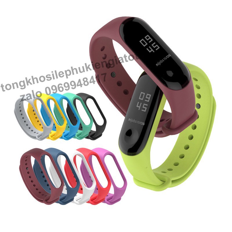 Dây Đeo Cao Su Thay Thế Cho Xiaomi Miband 3 Miband 4  Dây đeo Thời Trang Chống Nước  Chất Lượng Cao