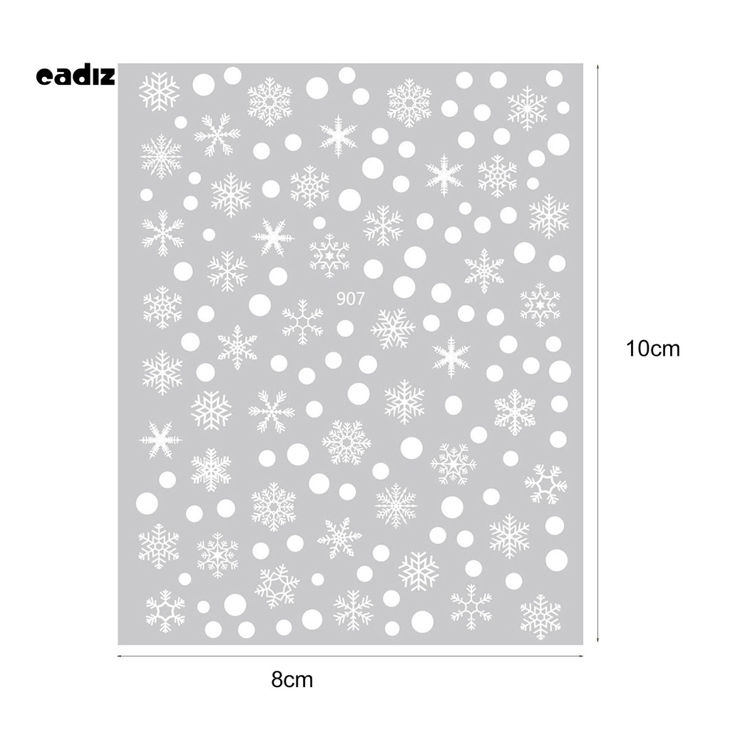 [Hàng mới về] Nhãn dán trang trí móng tay 3D hình hoa tuyết xinh xắn