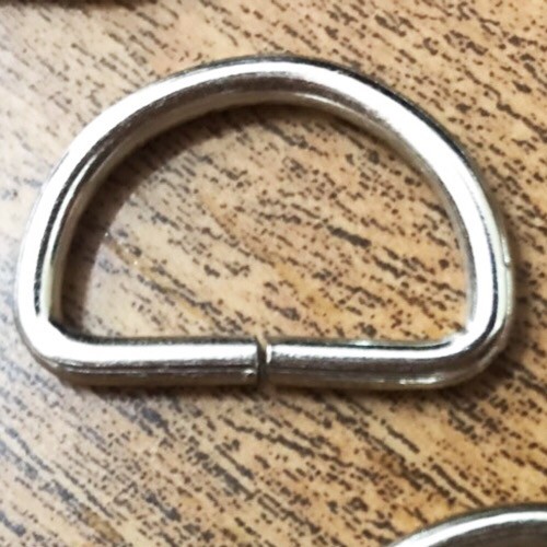 Phụ liệu may túi xách Ladovie bộ 5 cái khoen D ring sắt màu niken