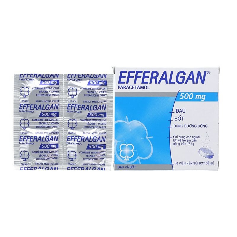 viên sủi efferagan pháp vỉ 4 viên