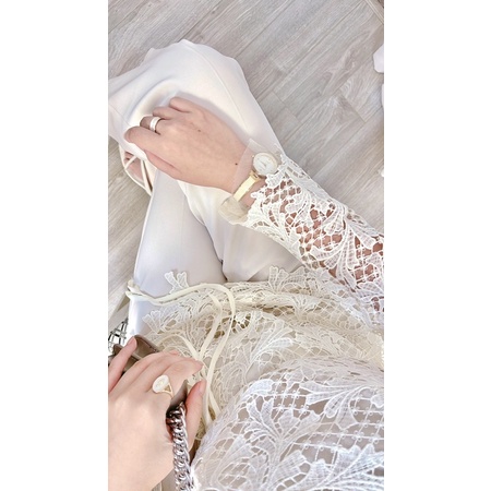 ÁO REN BUỘC NƠ EO