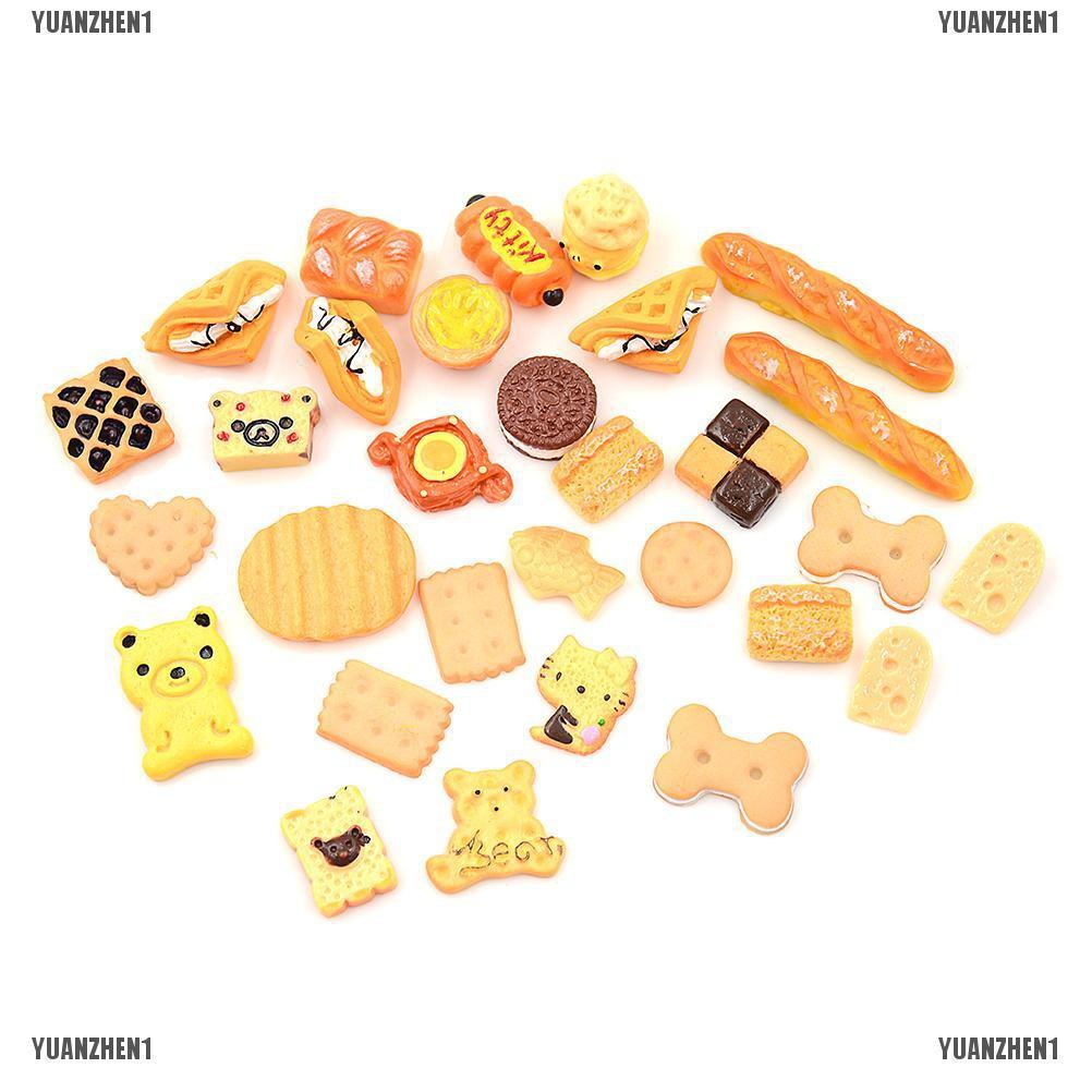 30 Đồ trang trí Thức Ăn Dùng Trang Trí Nhà Búp Bê YUANZHEN1} 1: 12