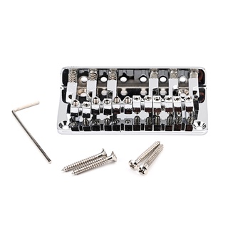 youn Metal Guitar Fixed Hardtail Bridge Roller Saddle Bridge Replacement for 6-String Electric Guitar Bridge Tailpiece