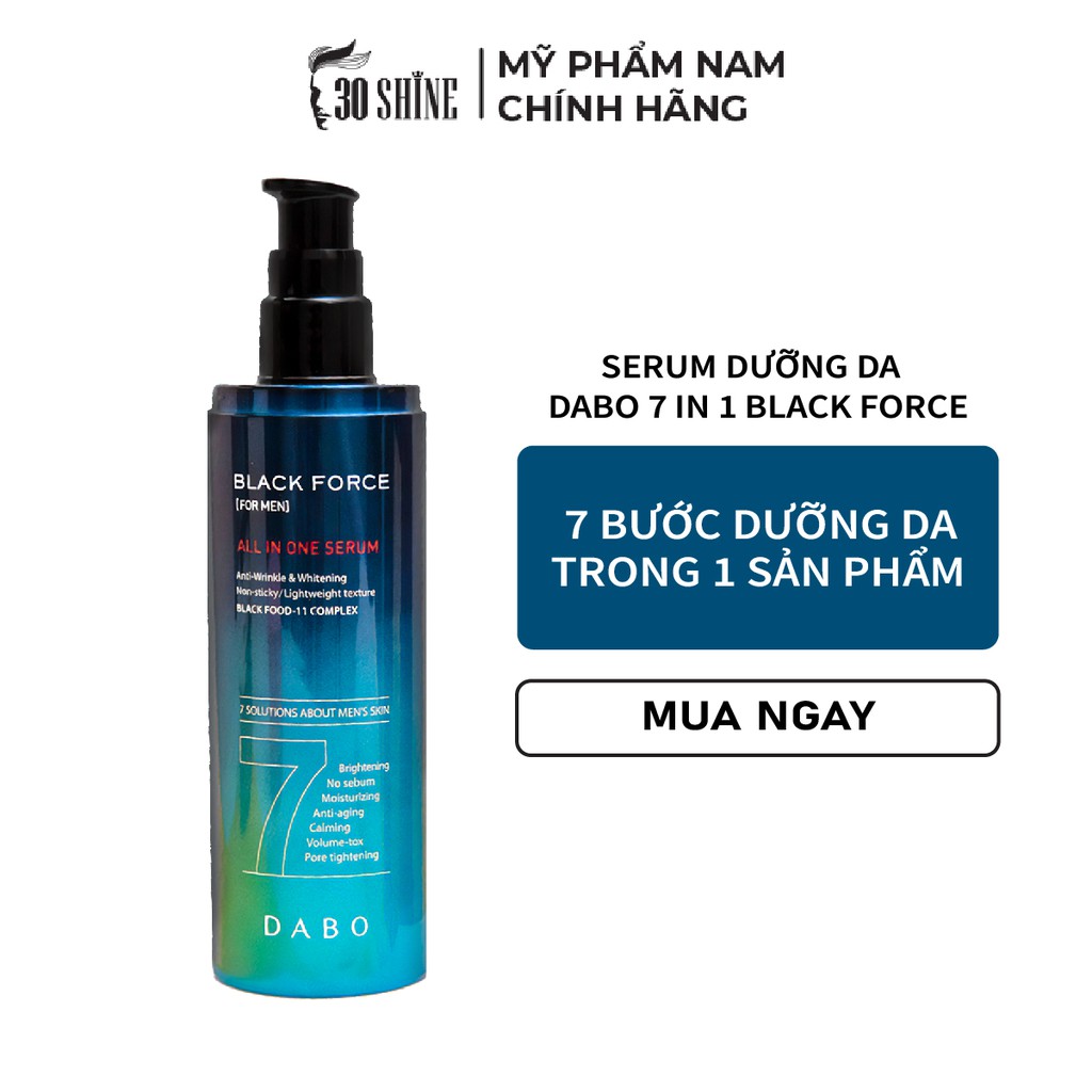 Tinh chất dưỡng da cho nam Dabo Black Force Serum For Men 120ml - Kem dưỡng ẩm dưỡng trắng da nam