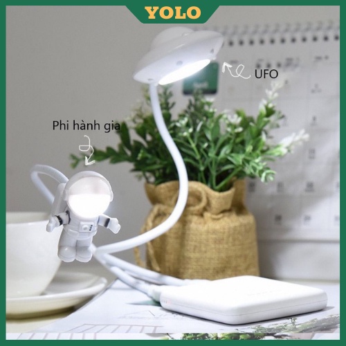 Đèn ngủ LED phi hành gia và UFO , kết nối cổng USB có thể điều chỉnh linh hoạt cho Laptop,Máy tính bàn,sạc dự phòng