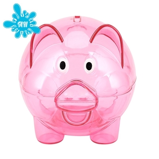 Ống Heo Tiết Kiệm Tiền Bằng Nhựa Trong Suốt Hình Heo Dễ Thương