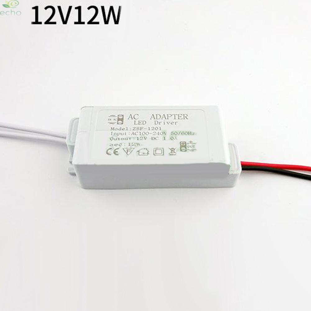 ECHO~LED Driver Adapter 12W/24W/36W AC220 -240V To DC12V For Led Strip Light#Ready Stock