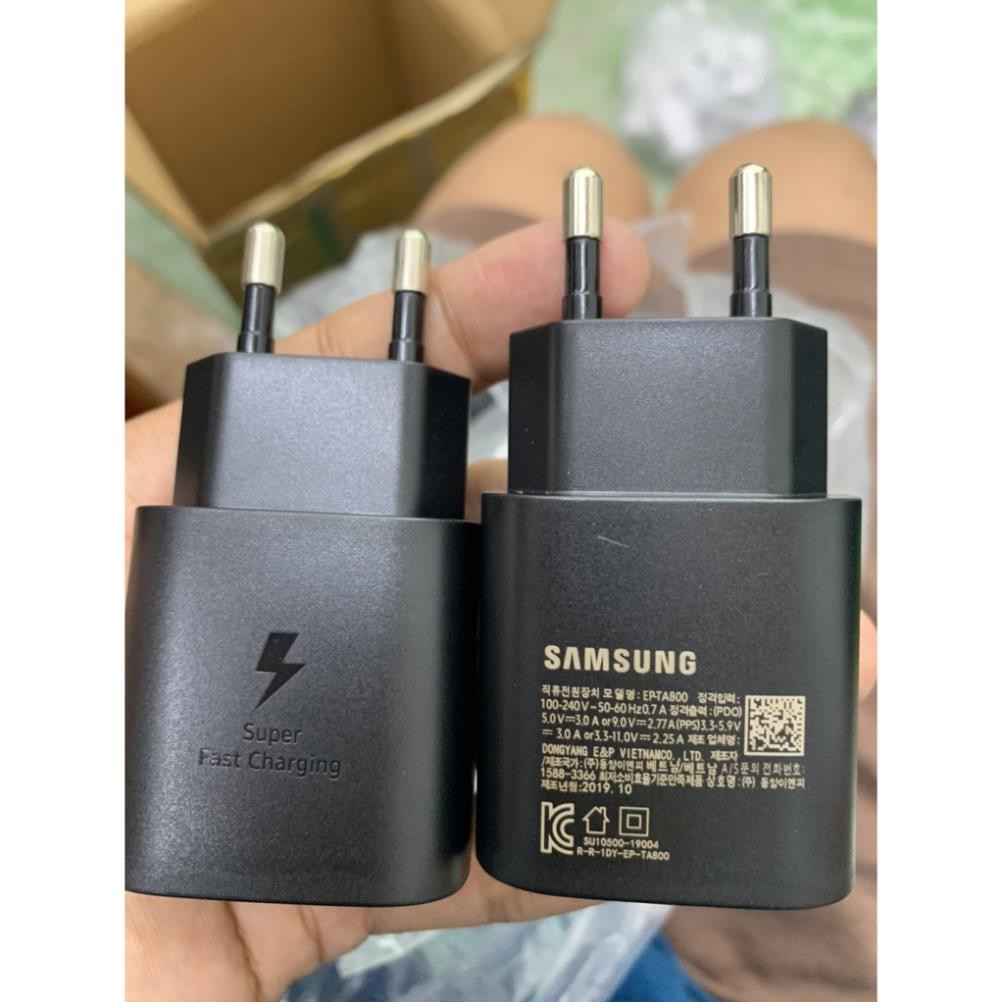 Sạc nhanh samsung 25w note 10, note 10 plus chính hãng