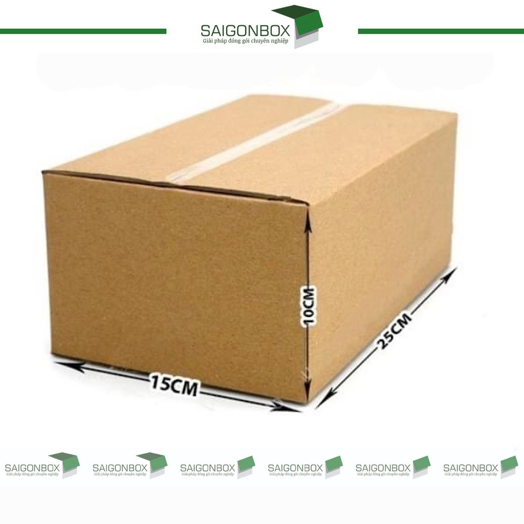 Combo 20 thùng hộp carton size 25x15x10 cm để đóng gói hàng hóa