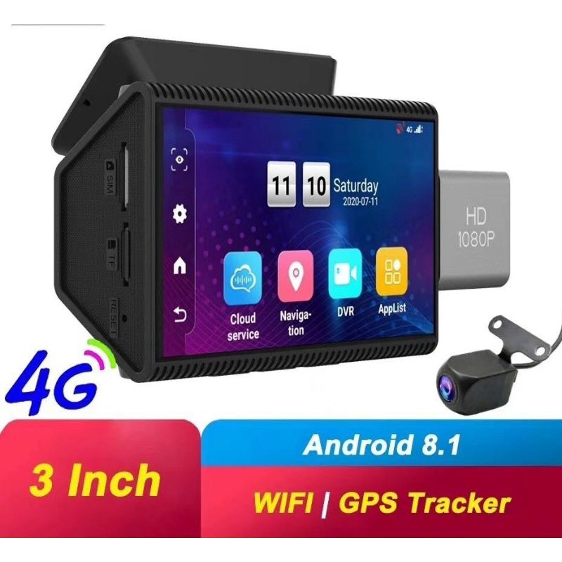 Camera hành trình thông minh C3 F8 Cắm sim 4G android dẫn đường GPS/Wifi/4G/ADAS giám sát từ xa
