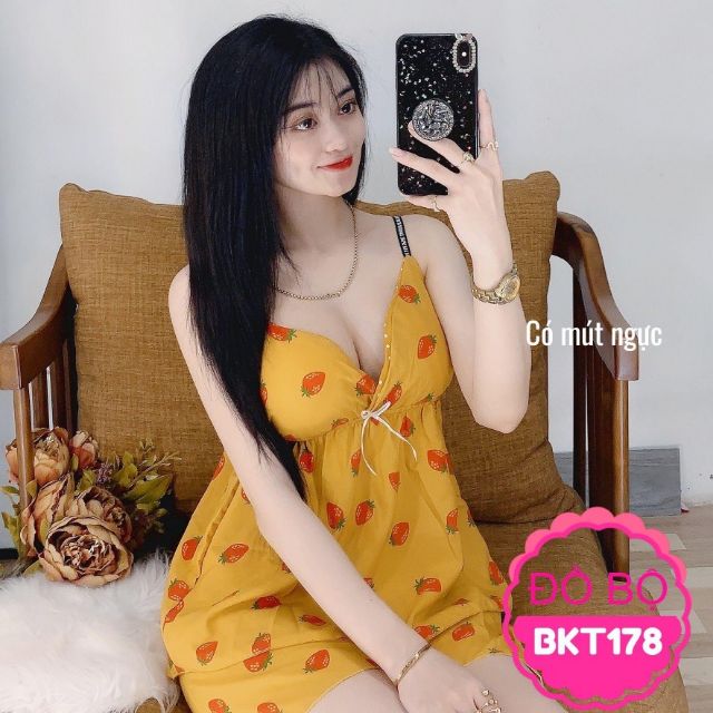 Bộ ngủ trái dâu 2 dây