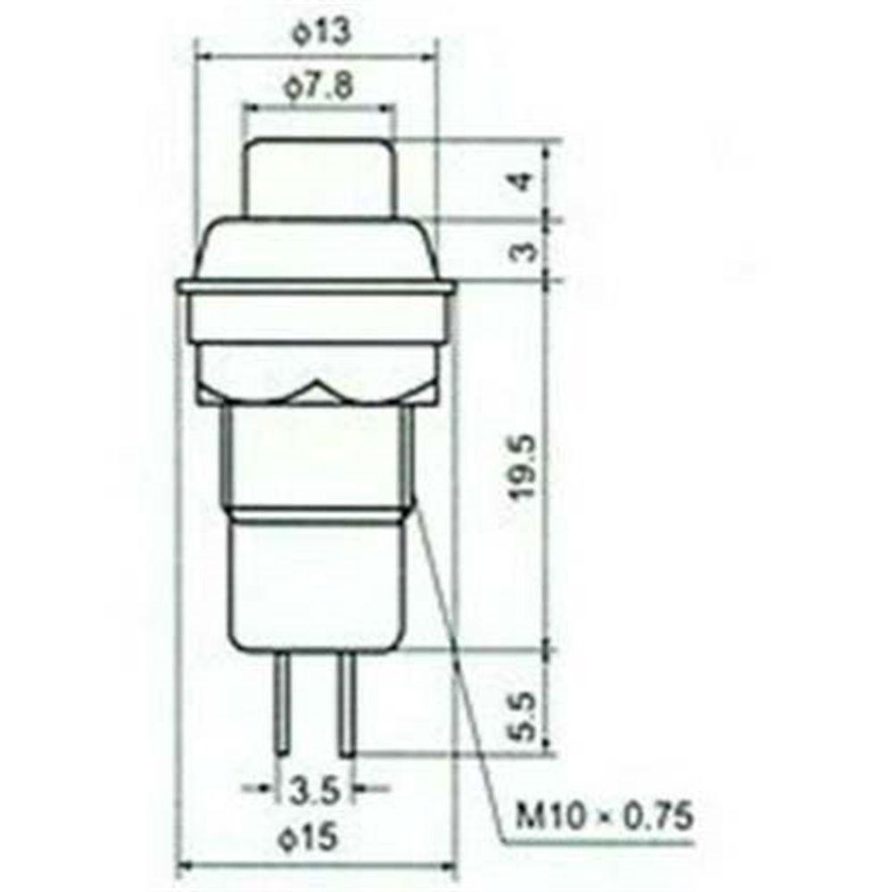 Công Tắc Nút Nhấn Tròn Bằng Nhựa Màu Vàng / Xanh Dương