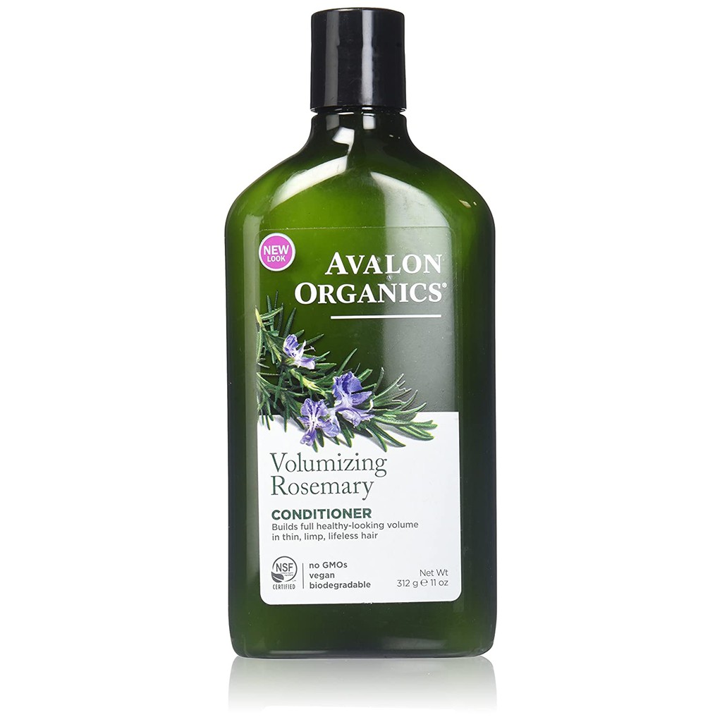 Dầu xả thiên nhiên giúp dày tóc Avalon Organics Shampoo Volumizing Rosemary 312g (Mỹ)