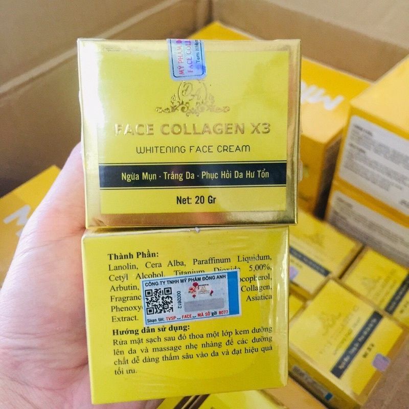 Kem FACE  Collagen X3 Dưỡng Trắng Da Mặt 20gr.