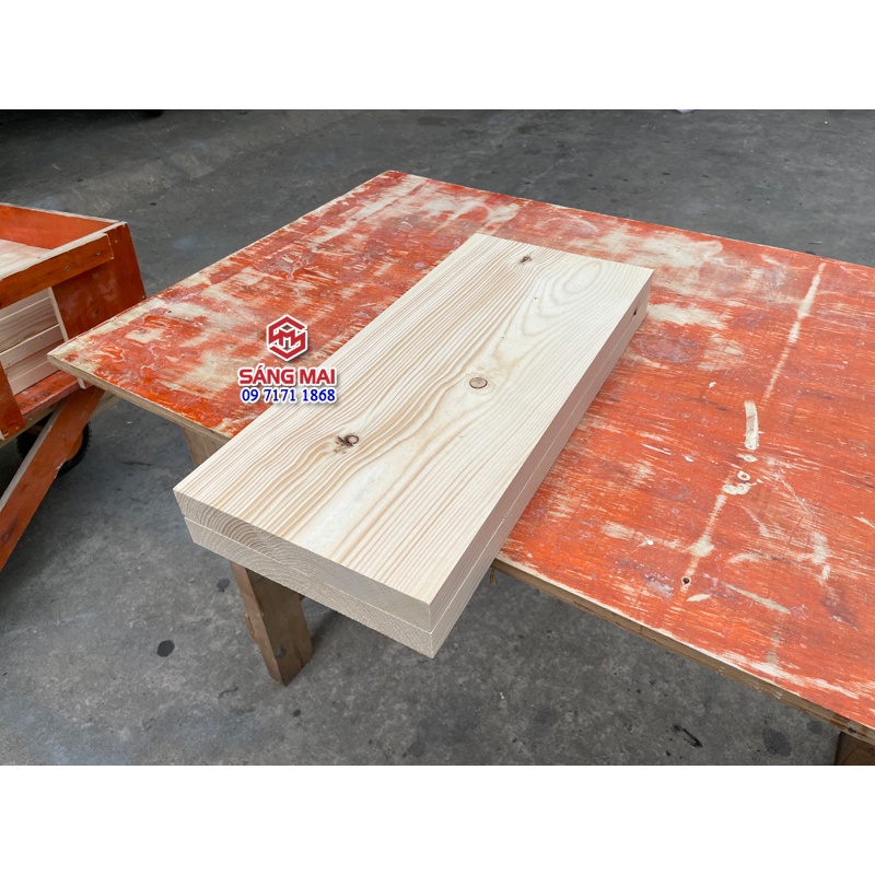 [MS91] Tấm gỗ thông mặt rộng 20cm x dày 3cm x dài 50cm + láng mịn 4 mặt