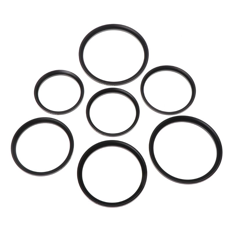 Bộ 7 Vòng Nhôm Lọc Ống Kính Máy Ảnh 49mm-77mm 49mm Đến 77