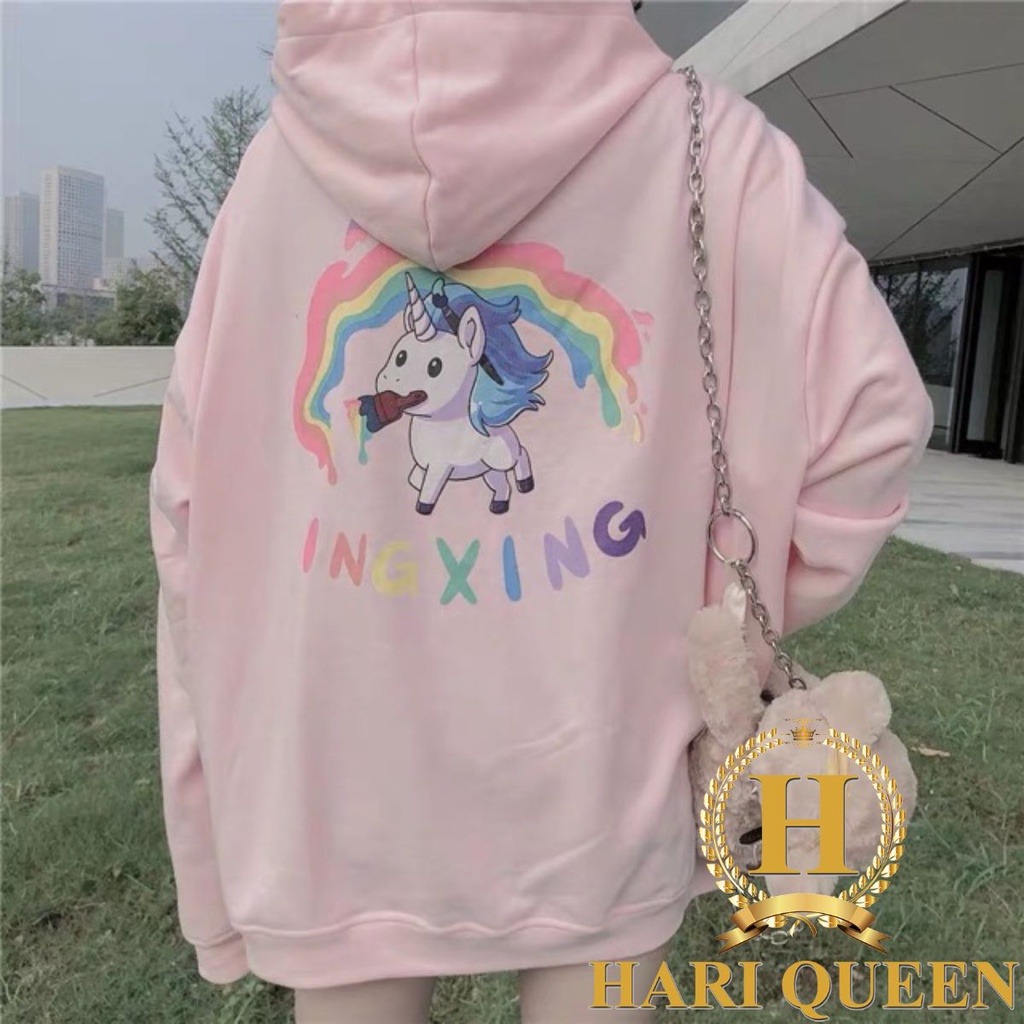 Áo hoodie ngựa ING XING bảy màu HARI1119