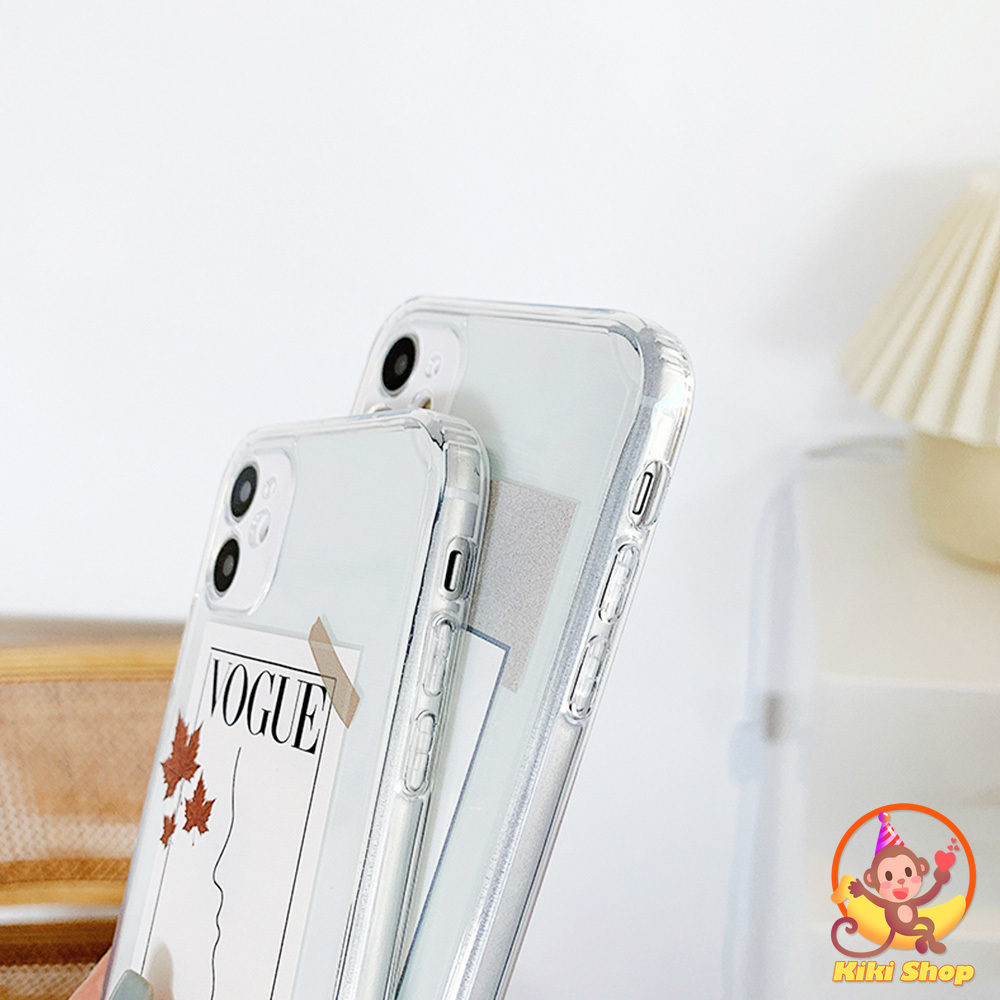 Ốp lưng TPU dẻo trong suốt in hình nhãn hàng VOGUE nghệ thuật cho IPhone 12 11 Pro Max X Xs Max 8 7 Plus