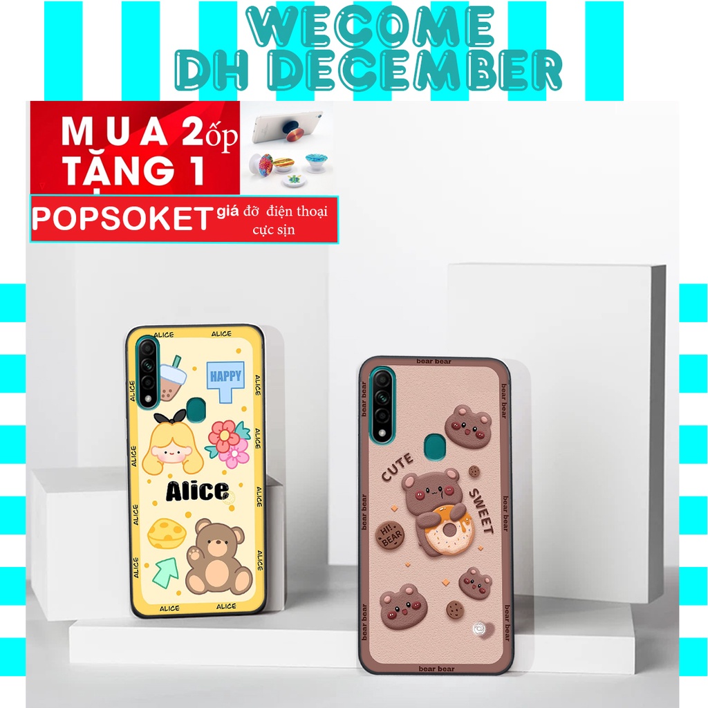 Ốp lưng Oppo A31  in hình 3D gấu mới nhất - sang - chảnh - ĐẸP- BỀN