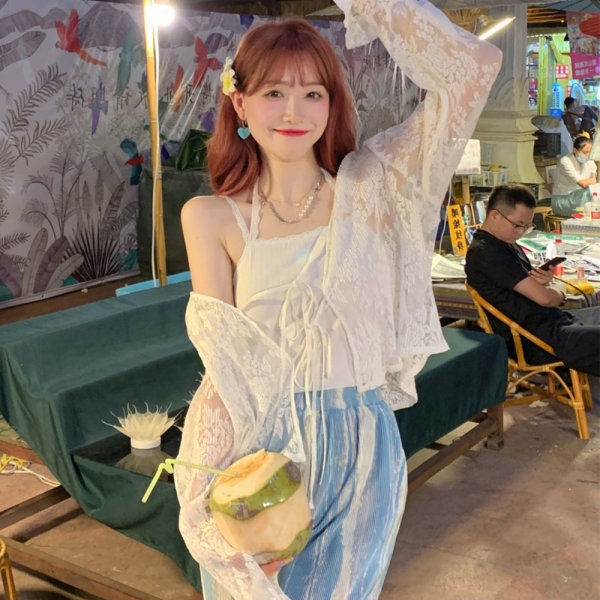 Jiashucheng Quần Thể Thao Ống Rộng Xếp Ly Vải Lụa Nhuộm Màu Phong Cách Hàn Quốc Thời Trang Mùa Hè Dành Cho Bạn Nữ