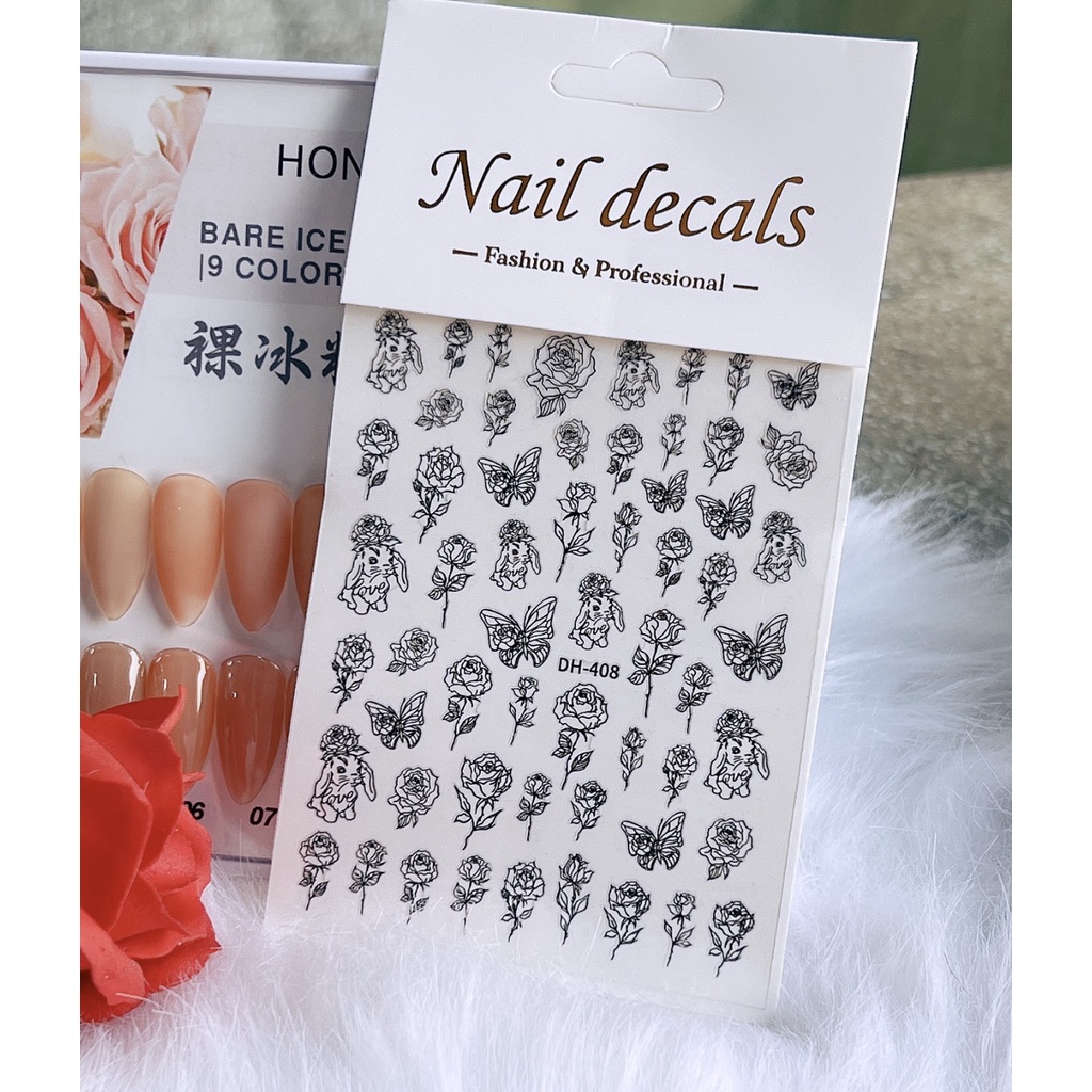 Tổng hợp stick hoa dán móng đẹp, sticker nail Hot 2022