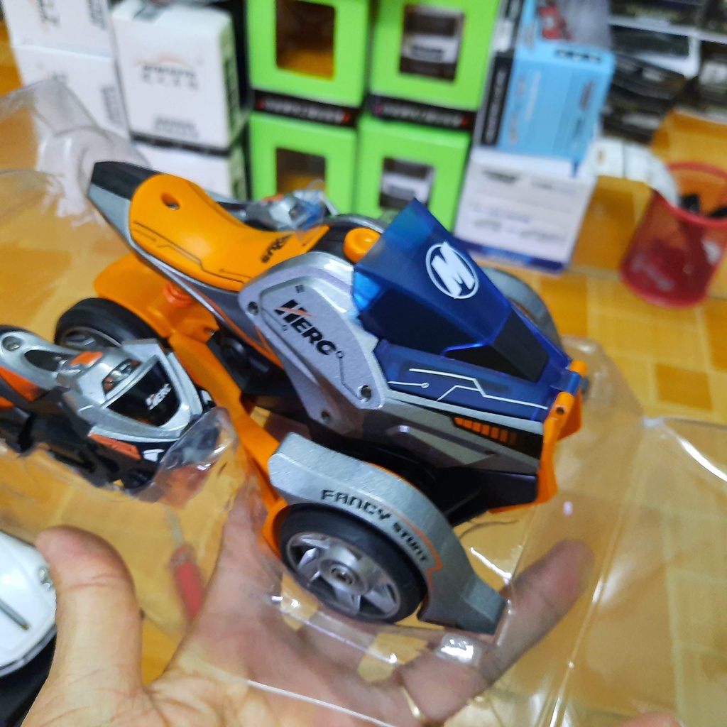 Bộ xe đồ chơi trẻ em mô hình xe mô tô gồm 1 xe lớn và 2 xe nhỏ bằng hợp kim có âm thanh và đèn