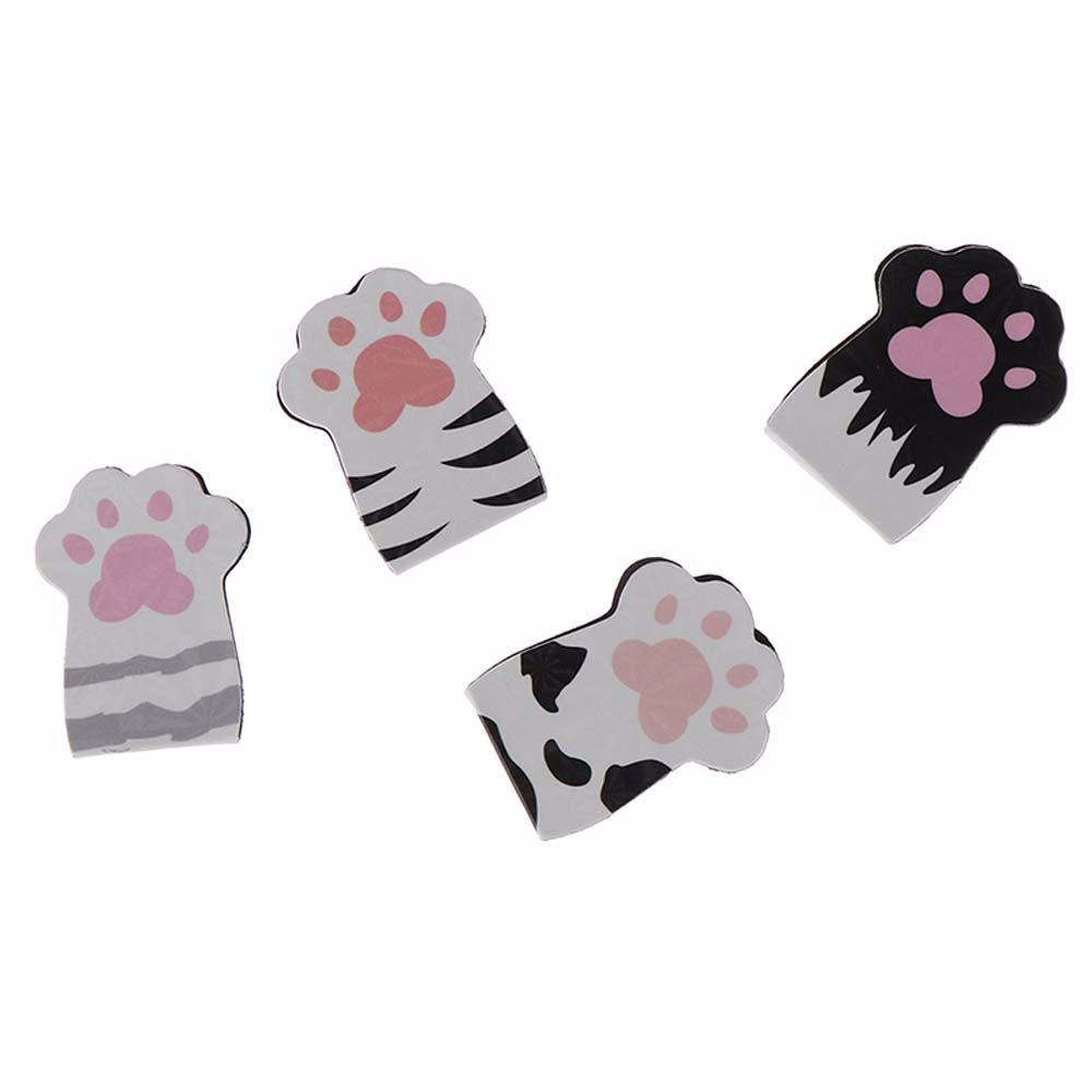 Set 4 kẹp nam châm đánh dấu trang sách hình dấu chân mèo dễ thương đáng yêu