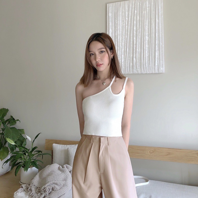 JANET STUDIO • Áo len dây xéo
