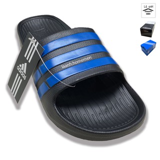 FULLBOX_ Dép Nam Đúc 3 Sọc Quai Ngang Đế Đen Sọc Xanh Dương VNXK ( Hình Thật ) Dép Đúc Nam