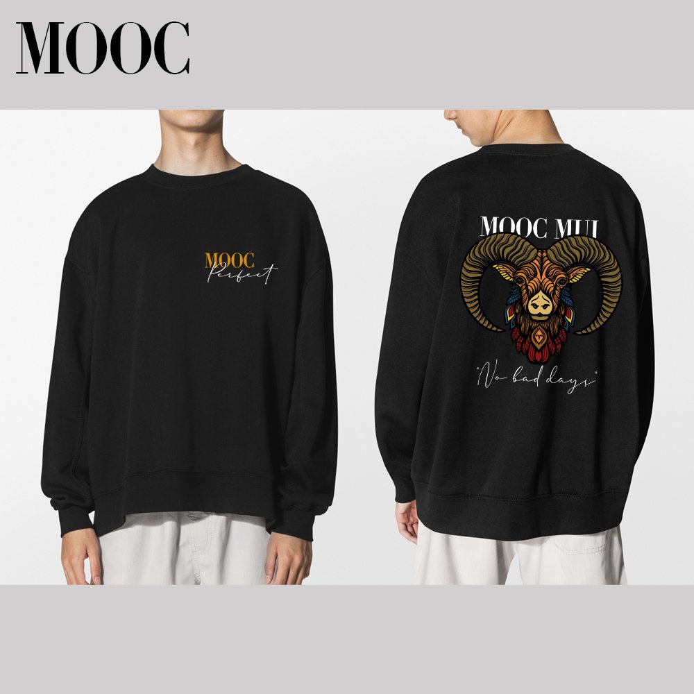 Áo Sweater MOOC CLOTHES 12 con giáp -Hình Dê