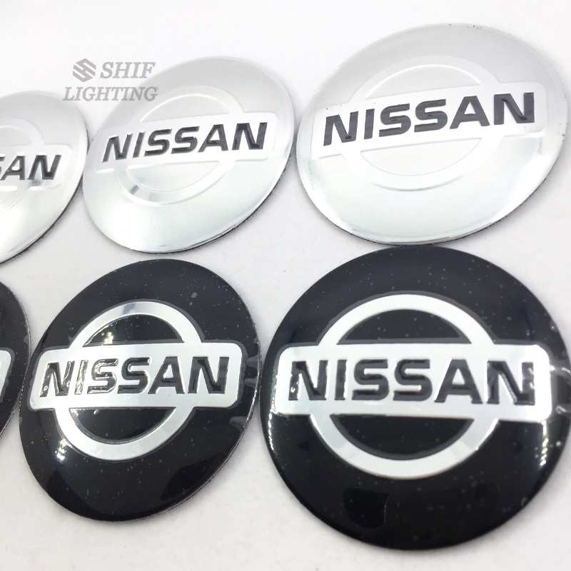 Set 4 nắp gắn trung tâm bánh bánh xe hình logo NISSAN 56mm