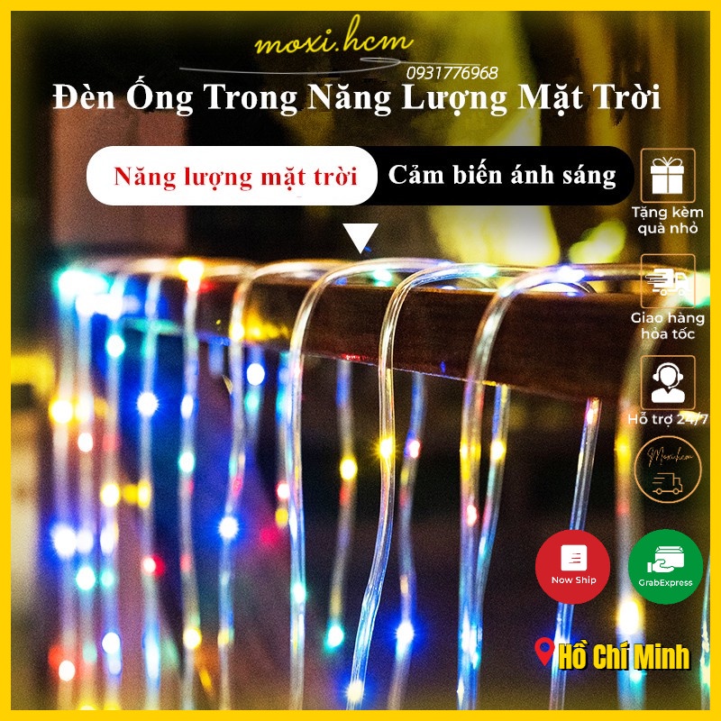 【Hàng Sẵn】Đèn Led quấn cây chống nước năng lượng mặt trời trang trí DECOR sân vườn quán cafe dùng ngoài trời MOXI.