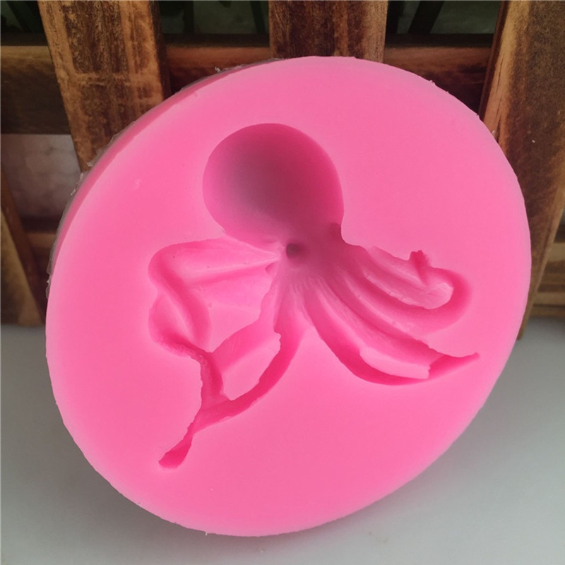 Khuôn Silicone Làm Bánh Tạo Hình Bạch Tuộc 3D Độc Đáo Tiện Dụng