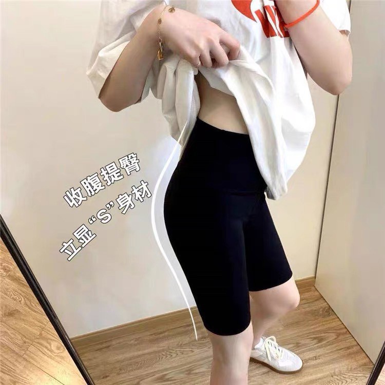 Quần legging lửng nữ trên gối bigsize co giãn bó ôm body dáng quần legging ngố thái nâng mông cạp cao vải cotton dày gym