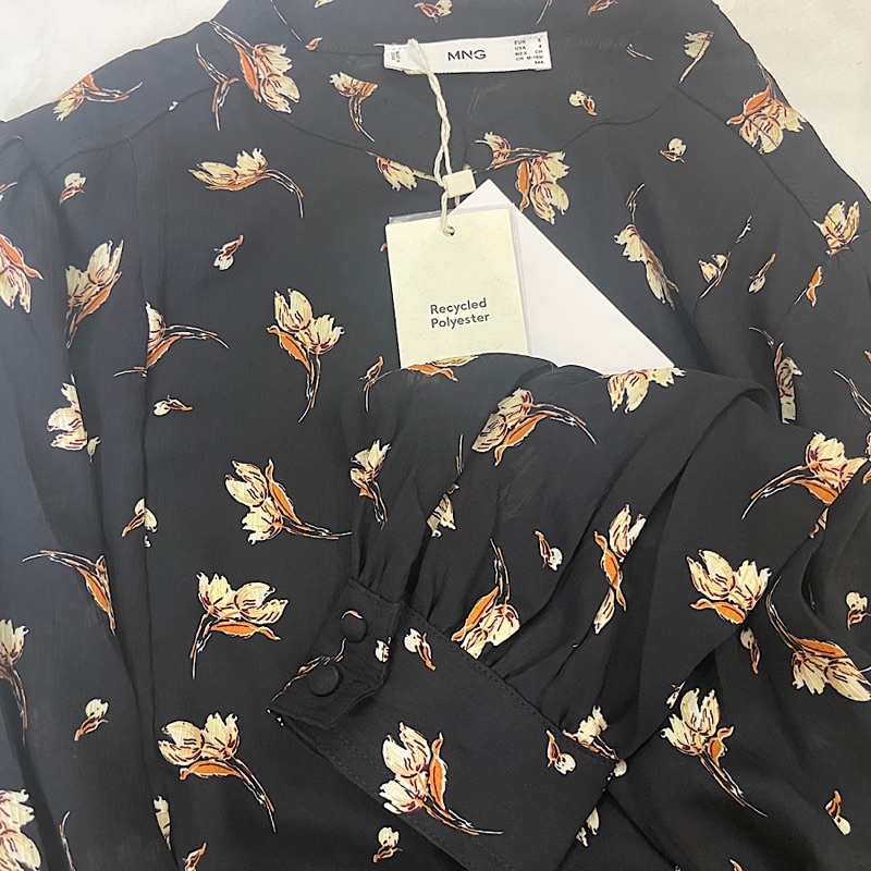 Váy Voan Công Sở In Hoa Mango Auth