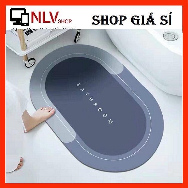 Thảm Lau Chân Silicon Siêu Thấm Hút Hình Oval, Chữ Nhật