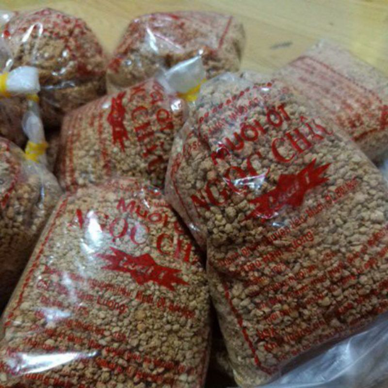 500g muối tôm ăn trái cây 35k
