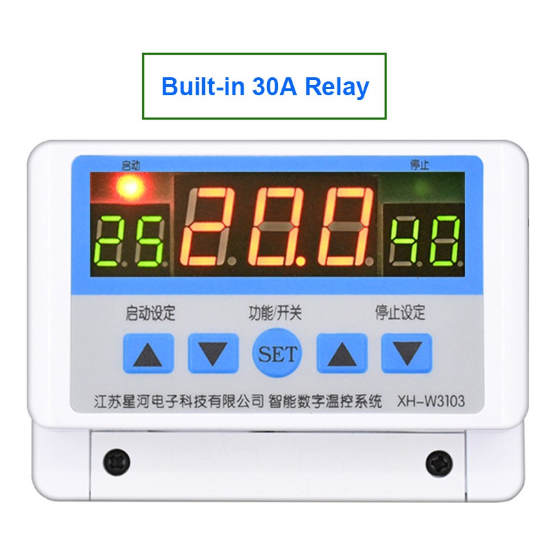 Công Tắc Điều Khiển Nhiệt Độ Kỹ Thuật Số XH-W3103 DC 12V / 24V AC 220V 30A