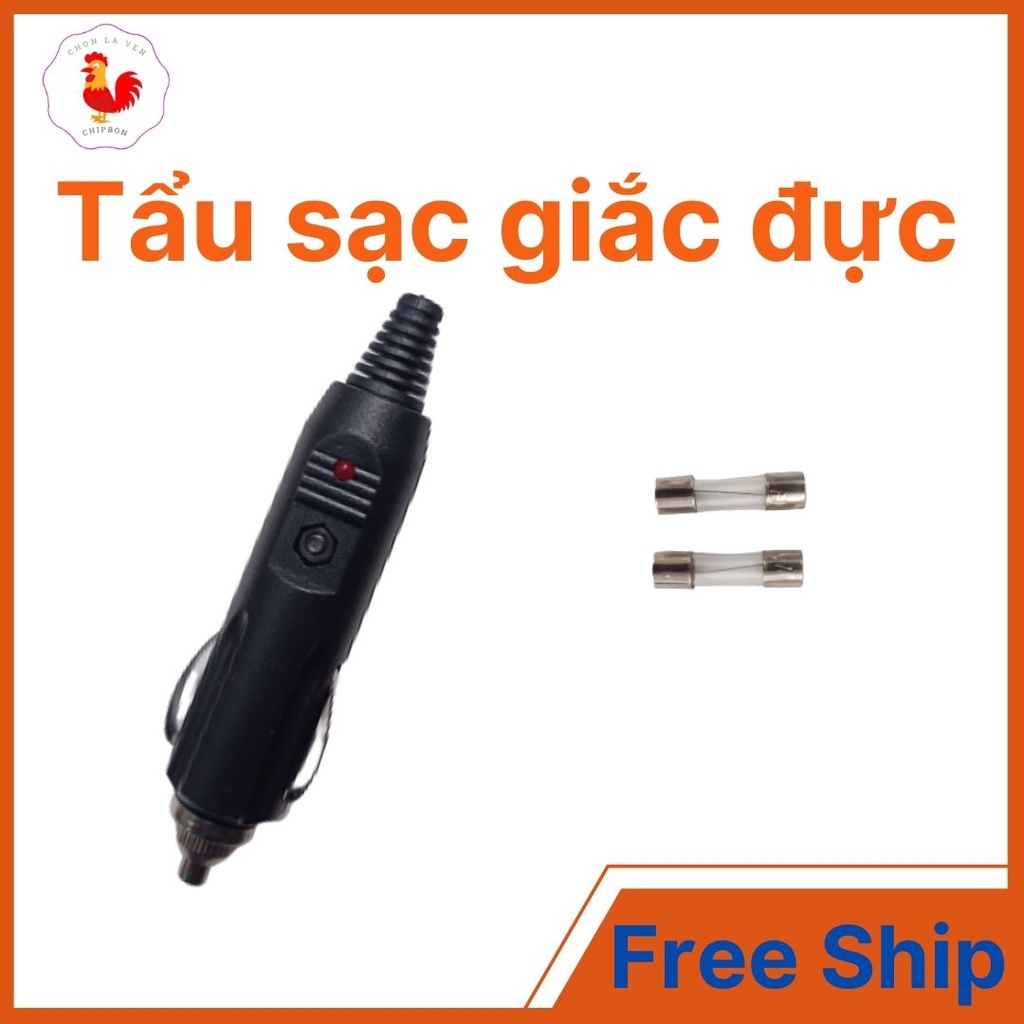 Tẩu sạc ô tô 0,5A giắc đực dùng lấy điện trên xe cho các thiết bị điện rời